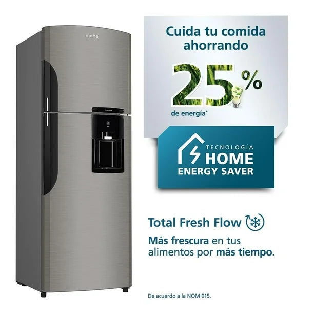 Refrigerador Mabe 15 Pies Con Despachador de Agua Mate Acero Inoxidable