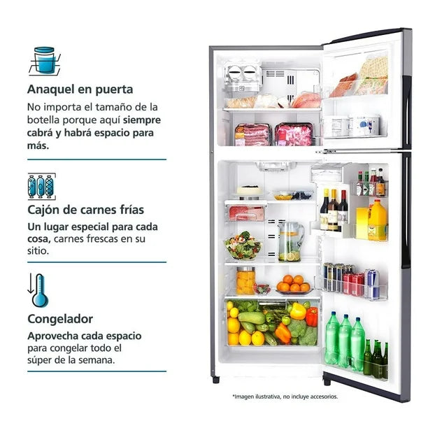 Refrigerador Mabe 15 Pies Con Despachador de Agua Mate Acero Inoxidable