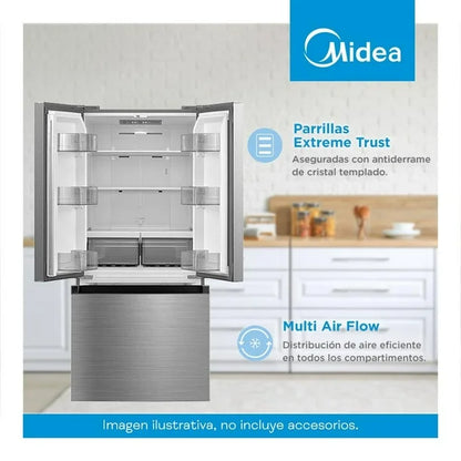 Refrigerador Midea 19 pies FrenchDoor Inoxidable