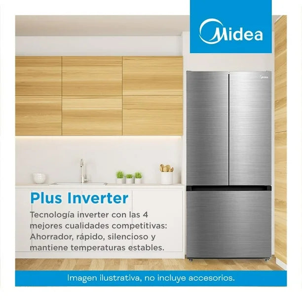 Refrigerador Midea 19 pies FrenchDoor Inoxidable