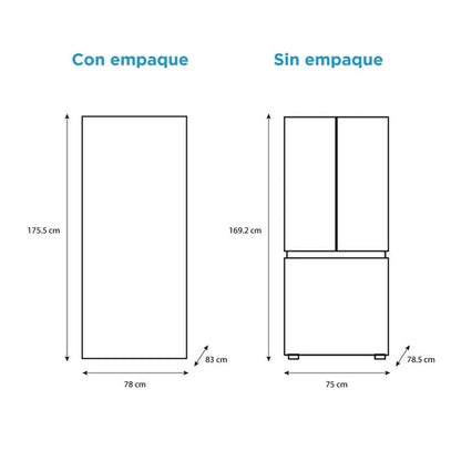 Refrigerador Midea 19 pies FrenchDoor Inoxidable