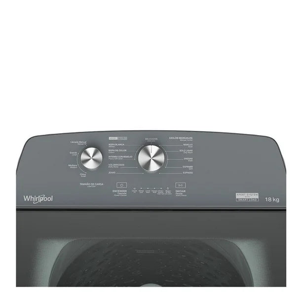 Lavadora Whirlpool 18 Kg Agitador Single Action Ciclos Manuales