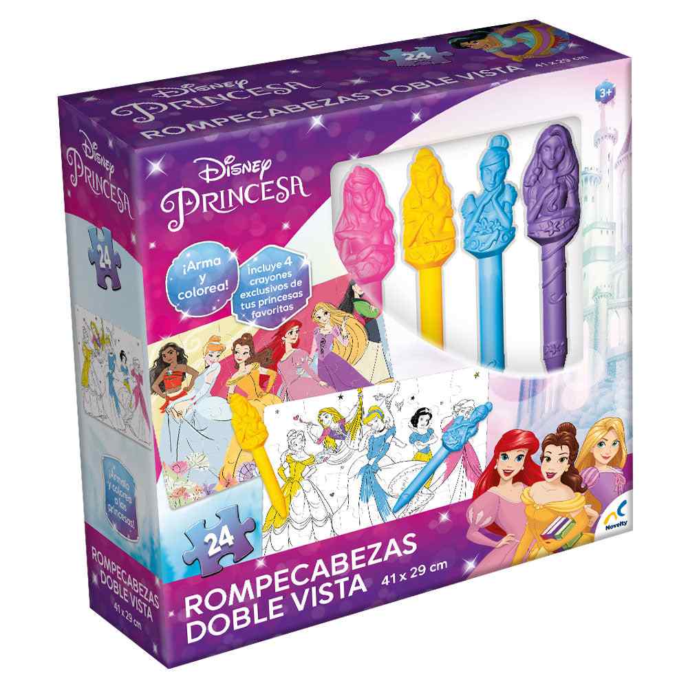 Rompecabeza Doble Vista de Princesas para Niños Novelty