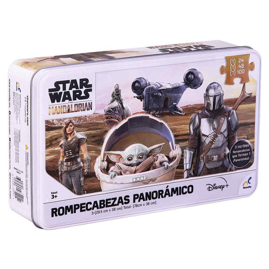 Rompecabezas Panorámico 3 en 1 de Star Wars The Mandalorian